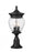 3 Light Outdoor Pier Mounted Fixture | 5016PHMR-553PM-BK