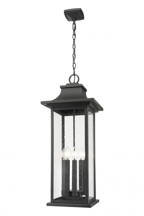 6 Light Outdoor Chain Mount Ceiling Fixture | 5017CHXL-BK