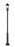 4 Light Outdoor Post Mounted Fixture | 5017PHBR-5010P-BK