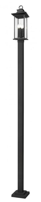 4 Light Outdoor Post Mounted Fixture | 5017PHBS-536P-BK