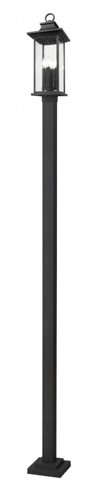 4 Light Outdoor Post Mounted Fixture | 5017PHBS-536P-BK