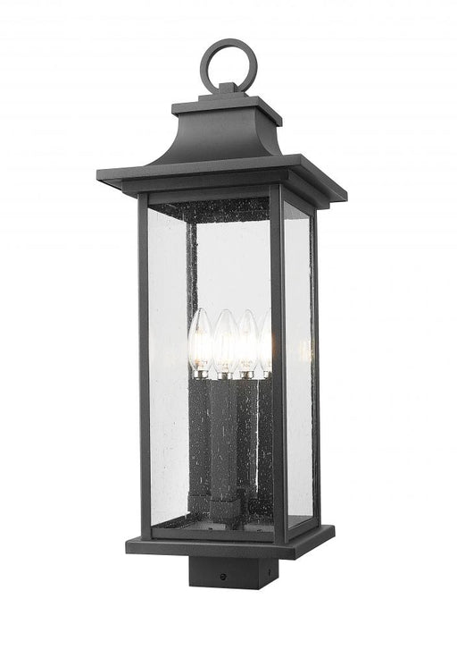 4 Light Outdoor Post Mount Fixture | 5017PHBS-BK