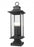 4 Light Outdoor Pier Mounted Fixture | 5017PHBS-SQPM-BK