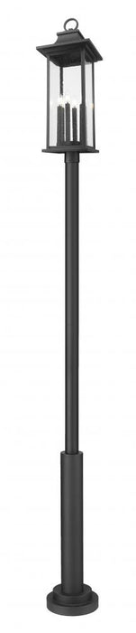 6 Light Outdoor Post Mounted Fixture | 5017PHXLR-5010P-BK