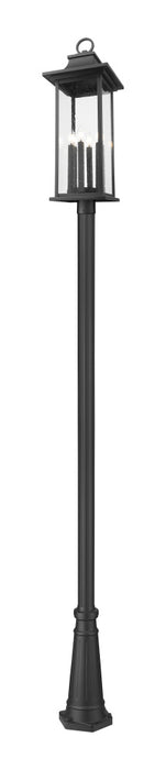 6 Light Outdoor Post Mounted Fixture | 5017PHXLR-519P-BK