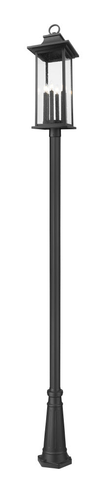 6 Light Outdoor Post Mounted Fixture | 5017PHXLR-519P-BK
