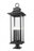 6 Light Outdoor Pier Mounted Fixture | 5017PHXLR-533PM-BK
