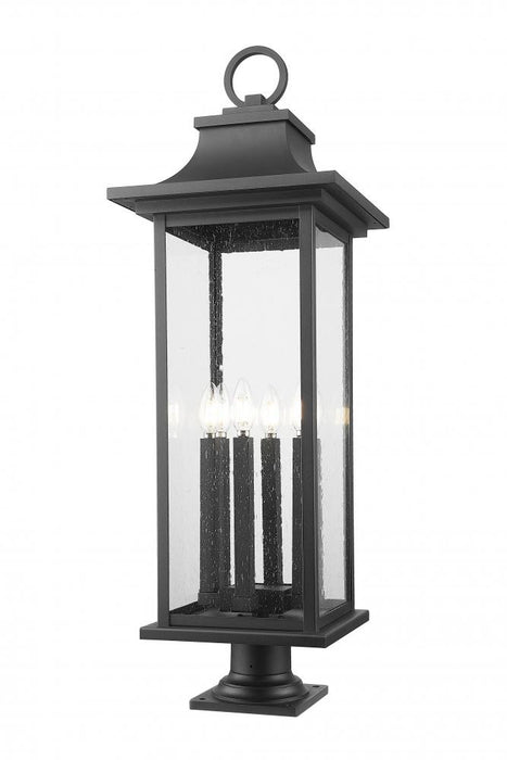 6 Light Outdoor Pier Mounted Fixture | 5017PHXLR-533PM-BK