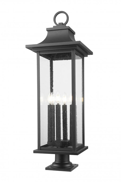 6 Light Outdoor Pier Mounted Fixture | 5017PHXLR-533PM-BK