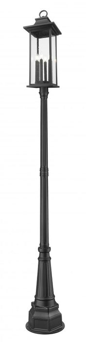 6 Light Outdoor Post Mounted Fixture | 5017PHXLR-564P-BK