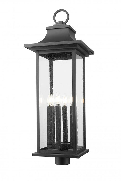 6 Light Outdoor Post Mount Fixture | 5017PHXLR-BK