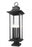 6 Light Outdoor Pier Mounted Fixture | 5017PHXLS-SQPM-BK