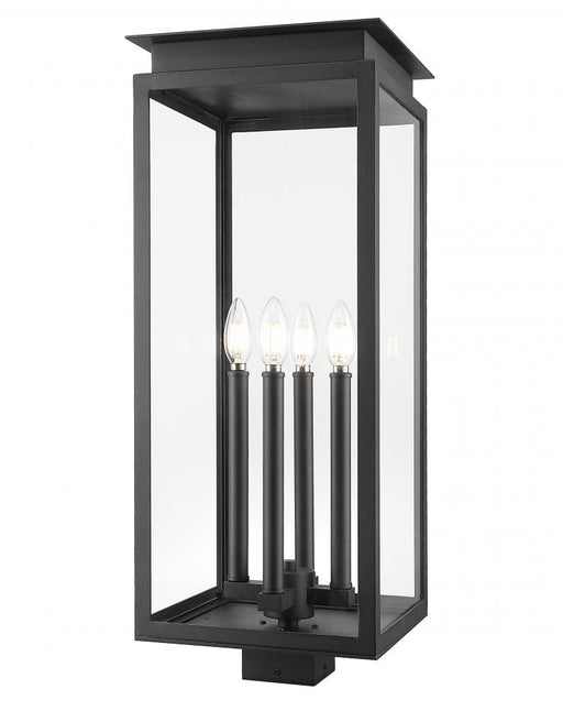 4 Light Outdoor Post Mount Fixture | 5018PHBS-BK