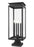 4 Light Outdoor Pier Mounted Fixture | 5018PHBS-SQPM-BK