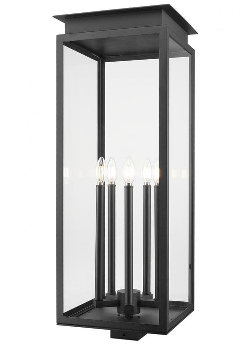 5 Light Outdoor Post Mount Fixture | 5018PHXLS-BK