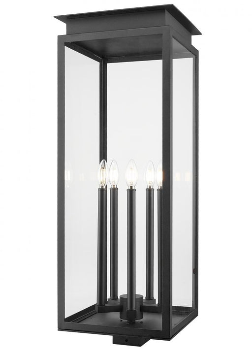 5 Light Outdoor Post Mount Fixture | 5018PHXLS-BK