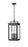 4 Light Outdoor Chain Mount Ceiling Fixture | 5019CHB-BK