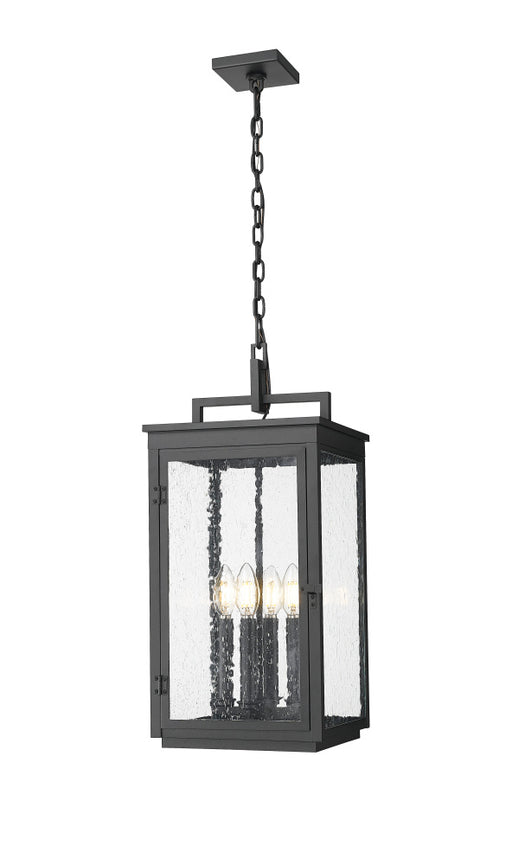 4 Light Outdoor Chain Mount Ceiling Fixture | 5019CHB-BK