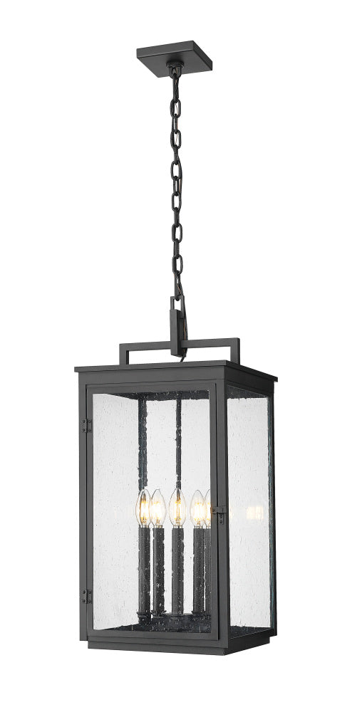 5 Light Outdoor Chain Mount Ceiling Fixture | 5019CHXL-BK