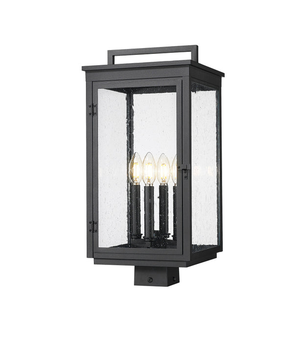 4 Light Outdoor Post Mount Fixture | 5019PHBS-BK
