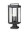 4 Light Outdoor Pier Mounted Fixture | 5019PHBS-SQPM-BK
