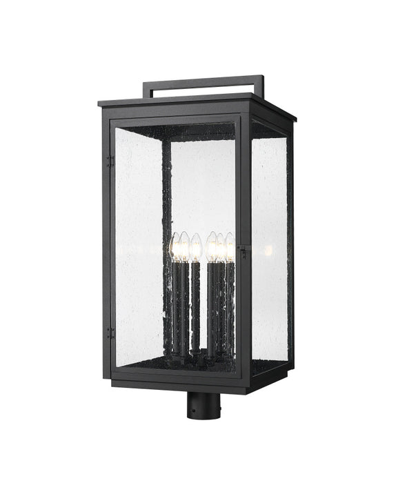 6 Light Outdoor Post Mount Fixture | 5019PHXXLR-BK