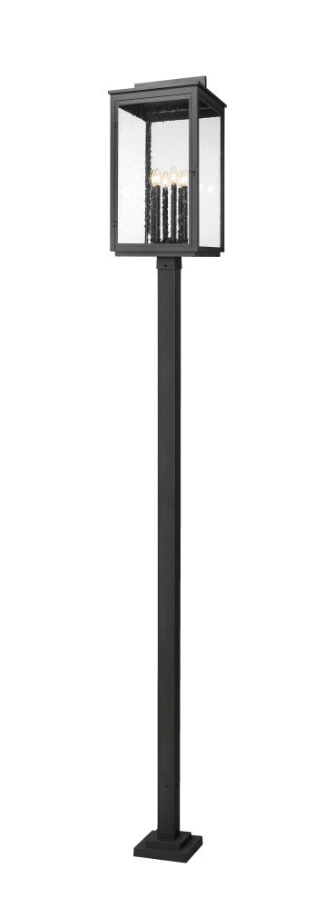 6 Light Outdoor Post Mounted Fixture | 5019PHXXLS-536P-BK
