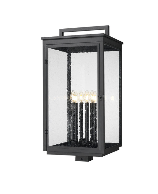 6 Light Outdoor Post Mount Fixture | 5019PHXXLS-BK