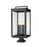 6 Light Outdoor Pier Mounted Fixture | 5019PHXXLS-SQPM-BK