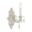 Crystorama Paris Market 1 Light Clear Crystal Antique White Sconce