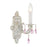 Crystorama Paris Market 1 Light Rose Crystal Antique White Sconce