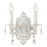 Crystorama Paris Market 2 Light Clear Crystal Antique White Sconce