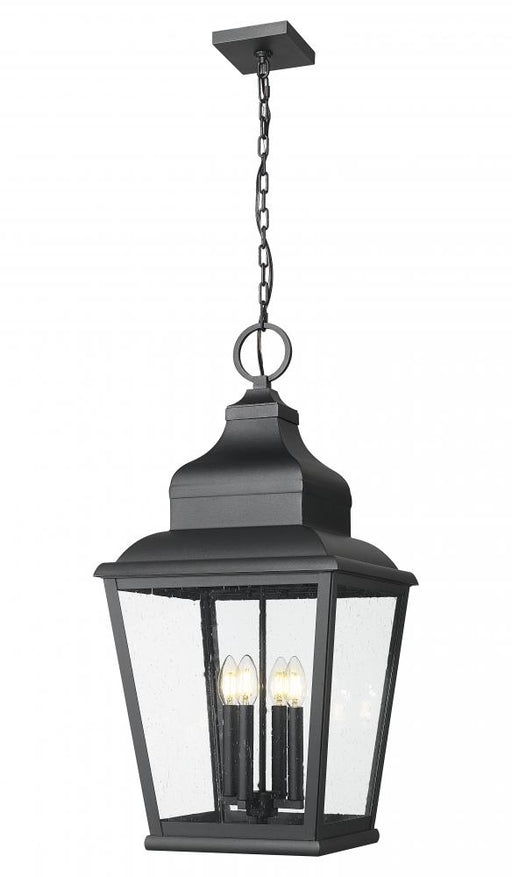 4 Light Outdoor Chain Mount Ceiling Fixture | 5029CHXL-BK