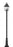 3 Light Outdoor Post Mounted Fixture | 5029PHBR-518P-BK