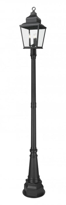 3 Light Outdoor Post Mounted Fixture | 5029PHBR-564P-BK