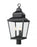 3 Light Outdoor Post Mount Fixture | 5029PHBR-BK