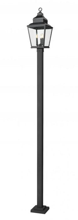3 Light Outdoor Post Mounted Fixture | 5029PHBS-536P-BK