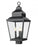 3 Light Outdoor Post Mount Fixture | 5029PHBS-BK