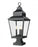 3 Light Outdoor Pier Mounted Fixture | 5029PHBS-SQPM-BK