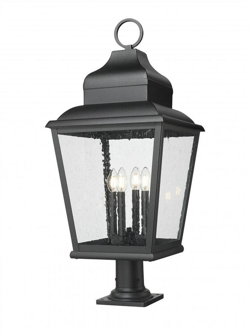 4 Light Outdoor Pier Mounted Fixture | 5029PHXLR-533PM-BK