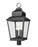 4 Light Outdoor Post Mount Fixture | 5029PHXLR-BK
