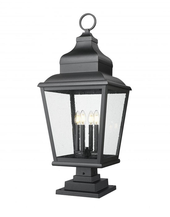 4 Light Outdoor Pier Mounted Fixture | 5029PHXLS-LSQPM-BK