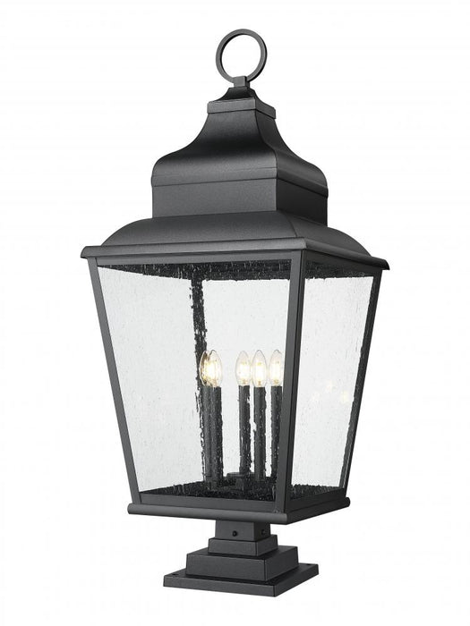 5 Light Outdoor Pier Mounted Fixture | 5029PHXXLS-LSQPM-BK