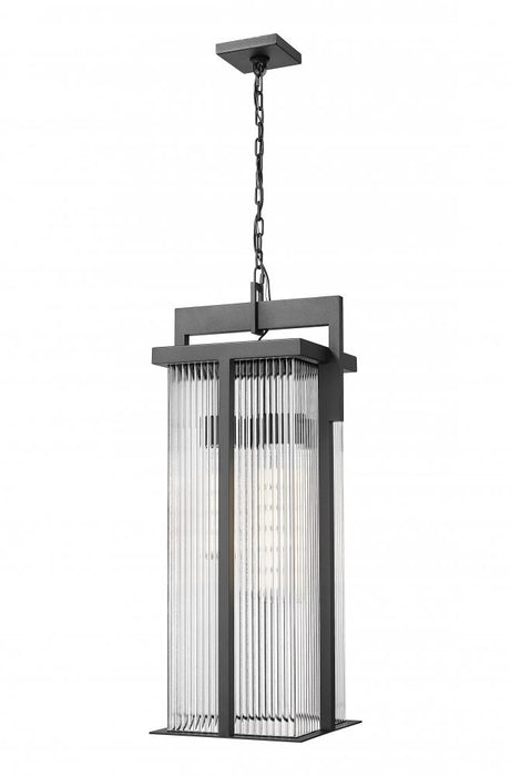 3 Light Outdoor Chain Mount Ceiling Fixture | 5031CHXL-BK