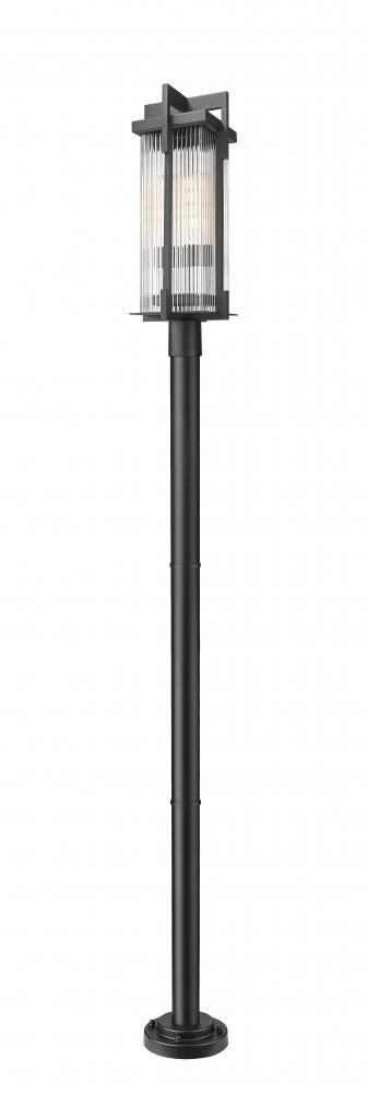 2 Light Outdoor Post Mounted Fixture | 5031PHBR-5012P-BK