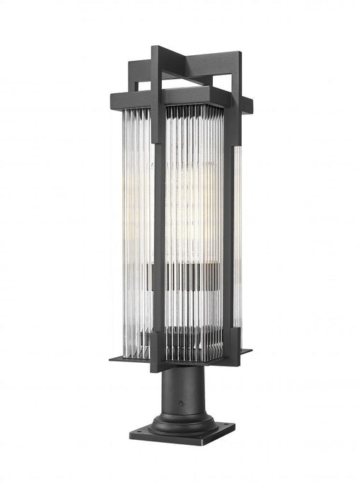 2 Light Outdoor Pier Mounted Fixture | 5031PHBR-533PM-BK