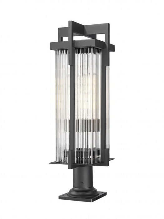 2 Light Outdoor Pier Mounted Fixture | 5031PHBR-533PM-BK