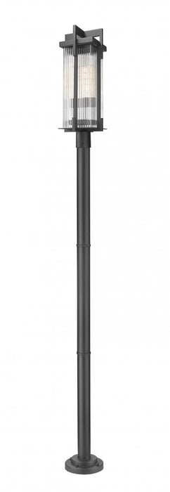 2 Light Outdoor Post Mounted Fixture | 5031PHBR-567P-BK