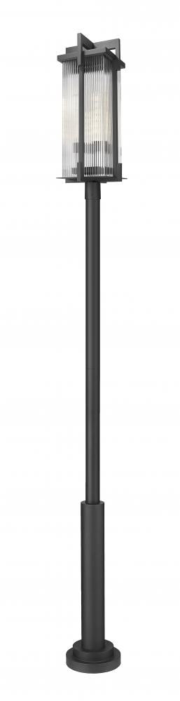 3 Light Outdoor Post Mounted Fixture | 5031PHXLR-5010P-BK