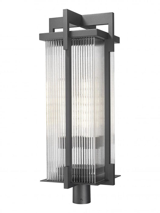 3 Light Outdoor Post Mount Fixture | 5031PHXLR-BK